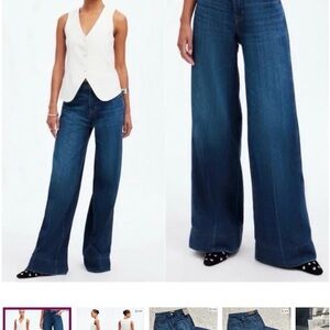 Women's Blue Wide-Leg Jeans